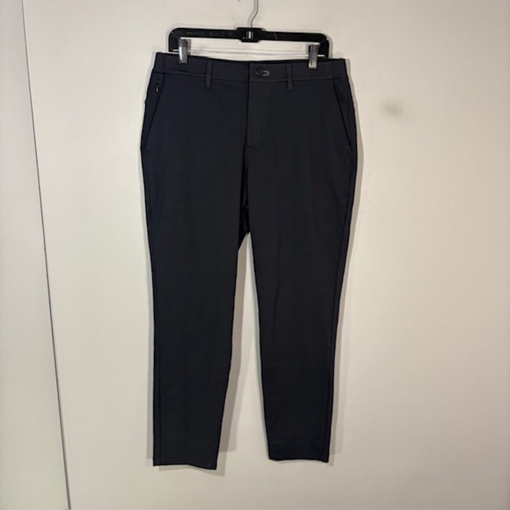 Public Rec Pants Mens 33x30 Black Woven Slim Tapered Zip Pocket Stretch Casual